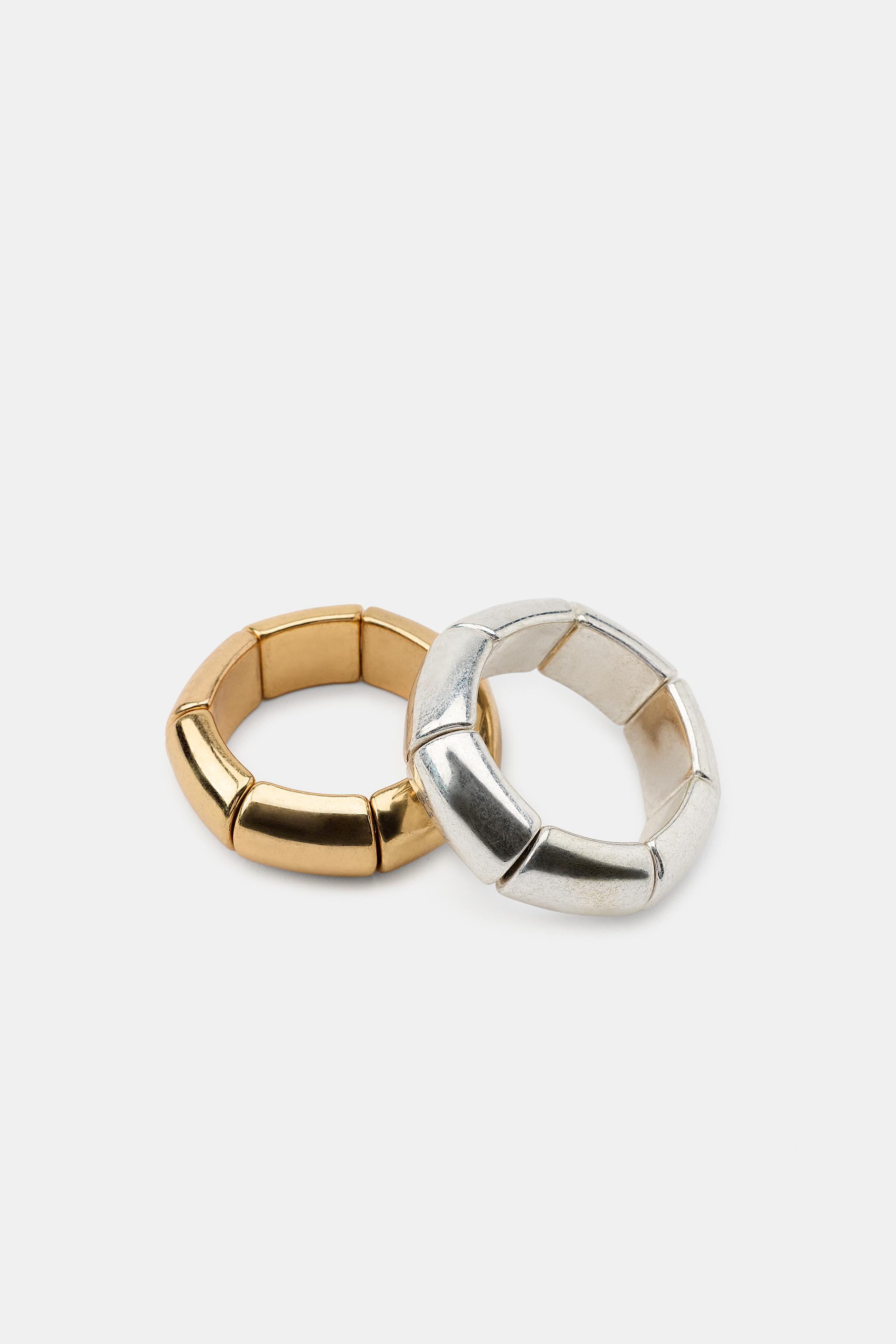 LOT DE 4 BRACELETS ÉLASTIQUES COMBINÉS